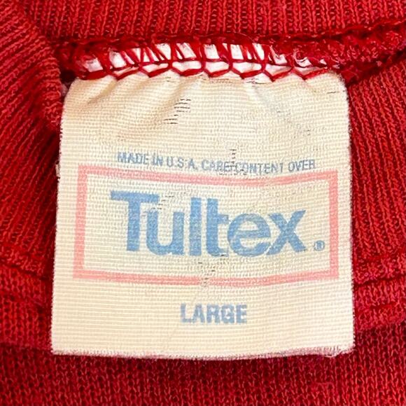 Vintage Christmas Sweatshirt Tultex Winter Teddy Bear Let it Snow L - Picture 5 of 5